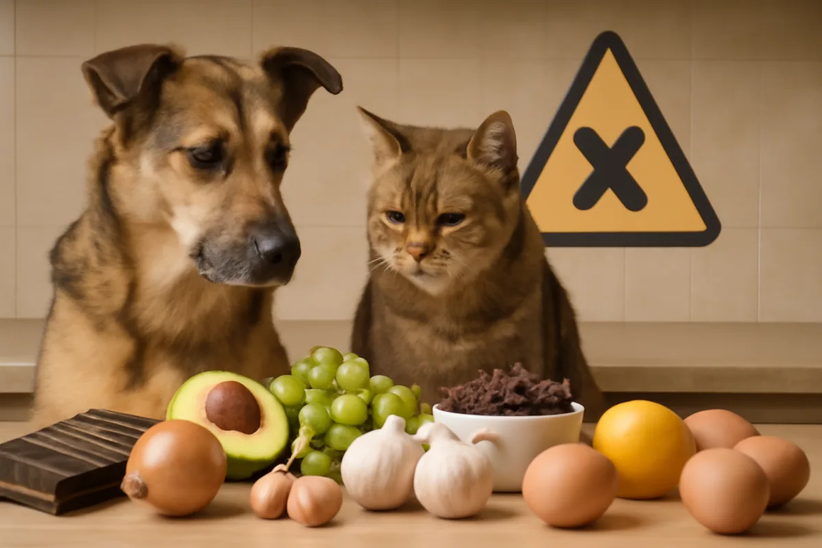 Alimenti tossici per cani e gatti: una lista che spesso si sottovaluta in cucina
