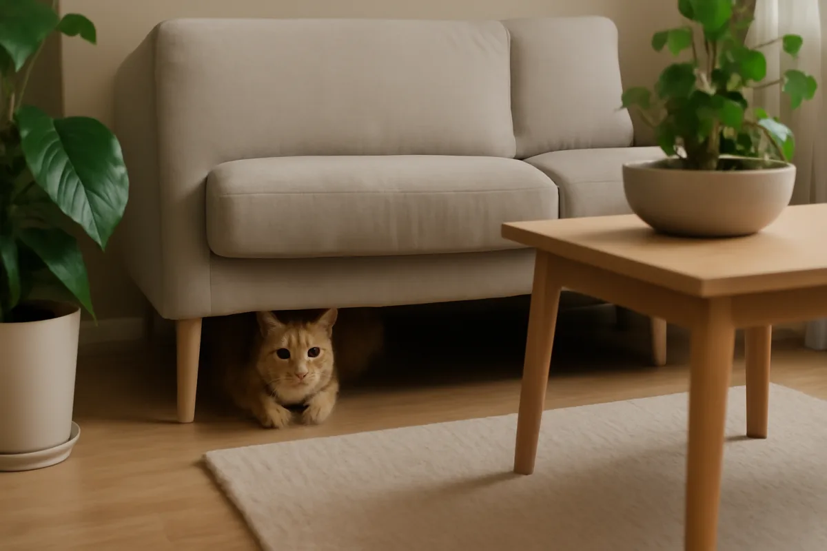 Gatto che si nasconde spesso: motivi nascosti e come creare un ambiente più sereno in casa