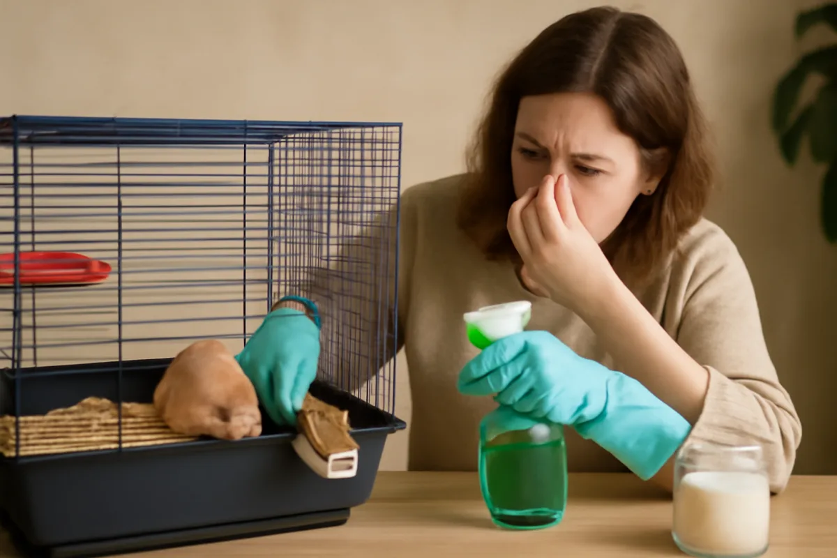 Odore sgradevole nella gabbia del roditore: pulizia profonda con metodi naturali e non aggressivi