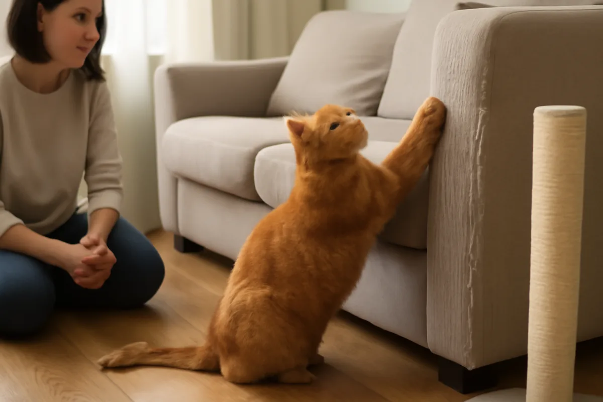 Perché il gatto graffia i mobili anche se ha il tiragraffi? Le risposte degli esperti comportamentalisti