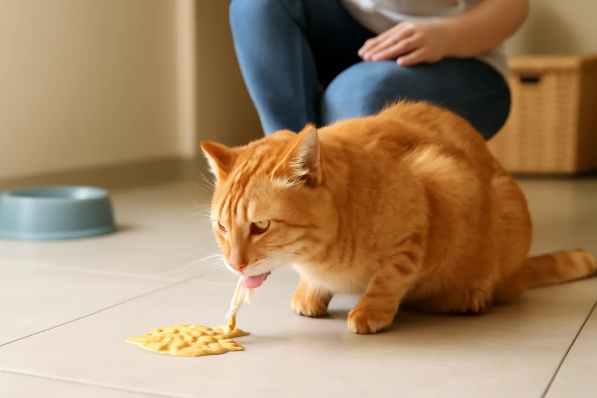 Gatto con vomito ricorrente: differenze tra disturbi passeggeri e problemi gravi da non sottovalutare